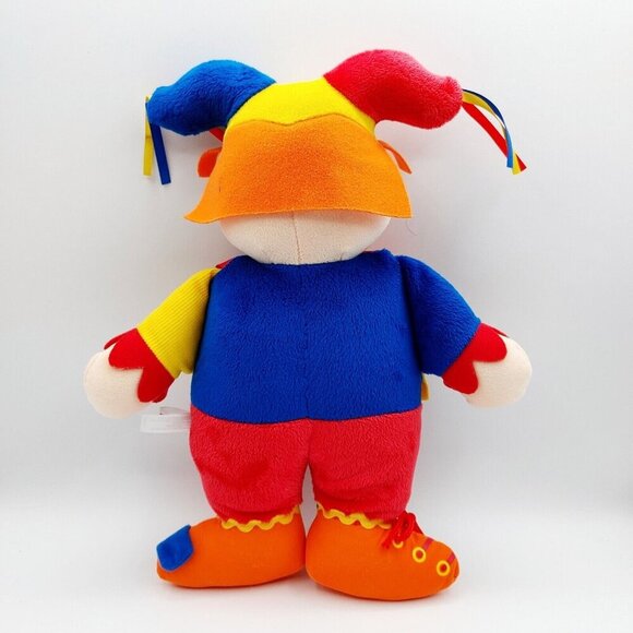 Schylling Jester Clown Dress Up Plush Doll Learn to Button, Tie, Snap, Zip 15” - Picture 3 of 3
